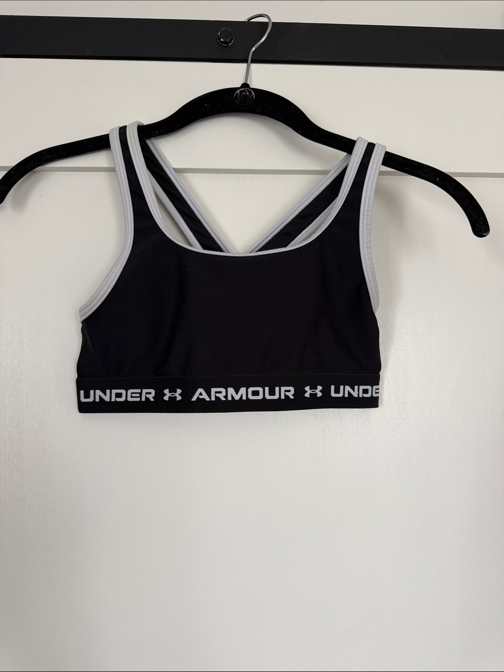 Under Armour Black Sports Bra with Logo Band
